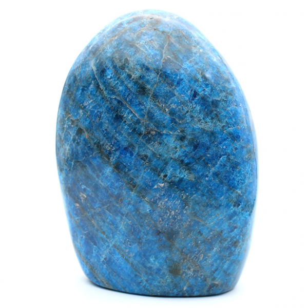 Grande Apatite polie, spécimen décoratif, pierre naturelle de Madagascar