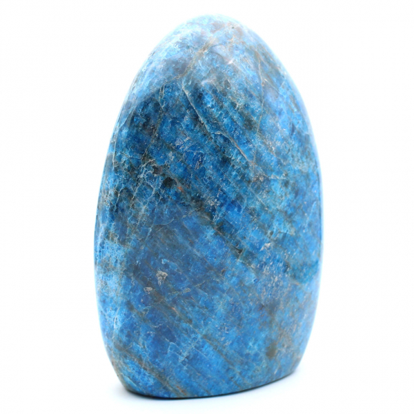 Grande Apatite polie, spécimen décoratif, pierre naturelle de Madagascar
