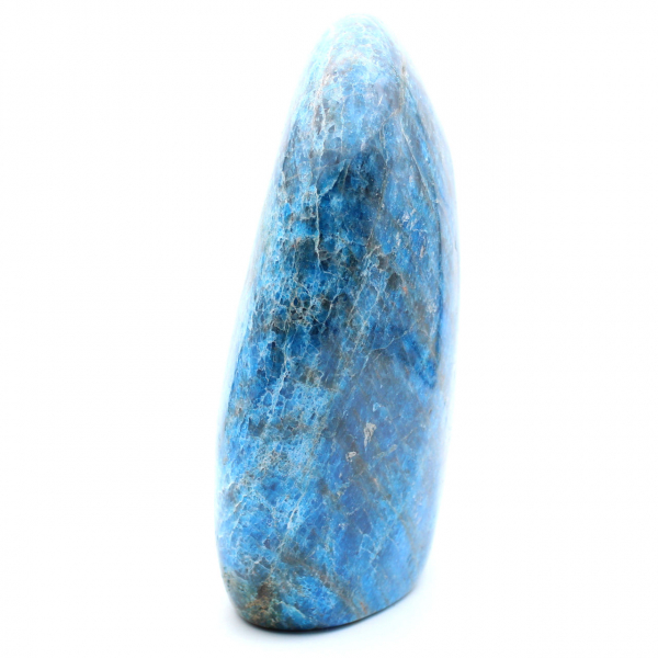 Grande Apatite polie, spécimen décoratif, pierre naturelle de Madagascar