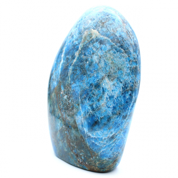 Grande Apatite polie, spécimen décoratif, pierre naturelle de Madagascar