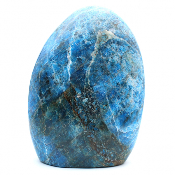Grande Apatite polie, spécimen décoratif, pierre naturelle de Madagascar