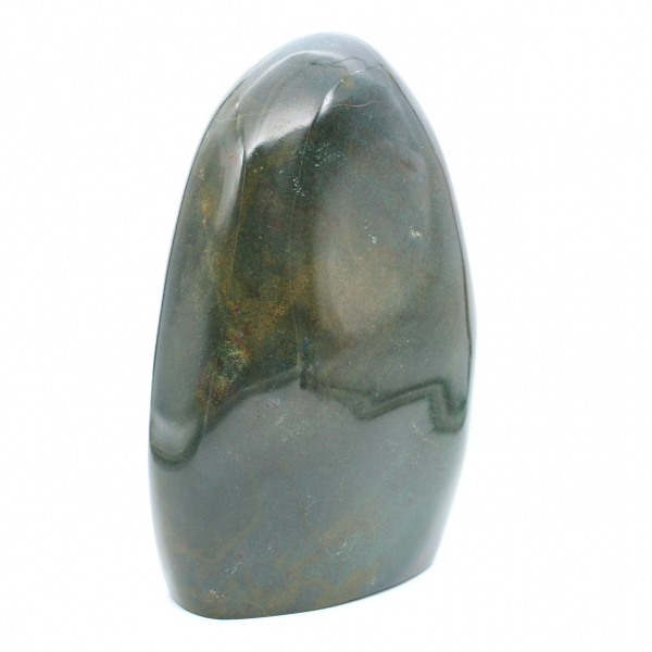 Spécimen Jaspe verte polie, grande pierre décorative, Madagascar