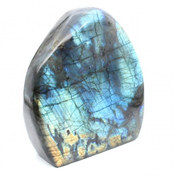 Labradorite polie, grand ornement minéral, pièce de collection, Madagascar