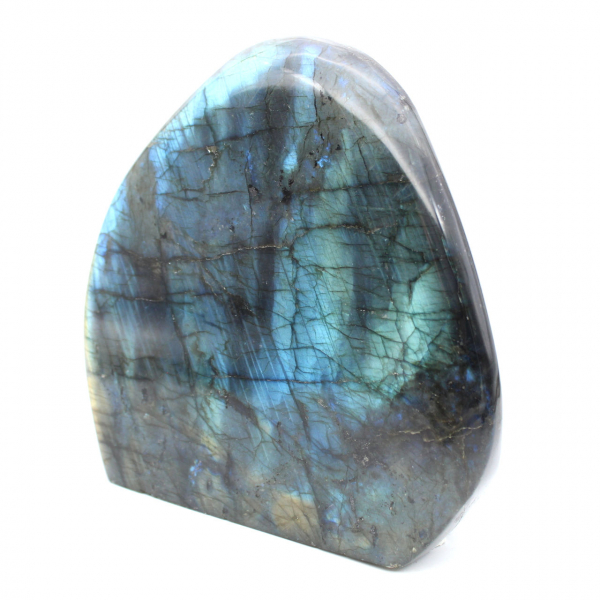 Labradorite polie, grand ornement minéral, pièce de collection, Madagascar