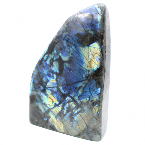 Grande pierre Labradorite polie, spécimen décoratif de prestige, Madagascar