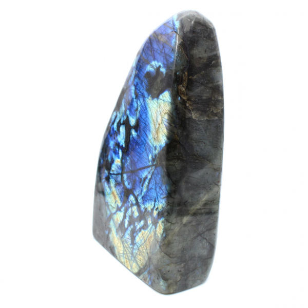 Grande pierre Labradorite polie, spécimen décoratif de prestige, Madagascar