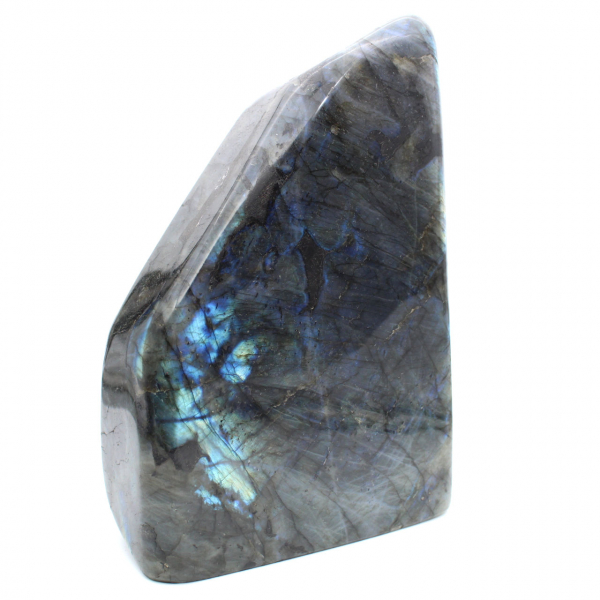 Grande pierre Labradorite polie, spécimen décoratif de prestige, Madagascar