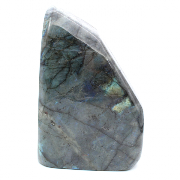 Grande pierre Labradorite polie, spécimen décoratif de prestige, Madagascar