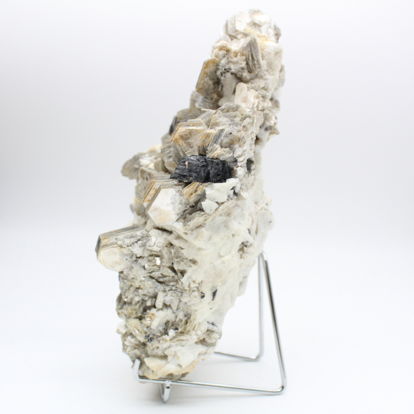 Mica et tourmaline noire sur quartz afghan