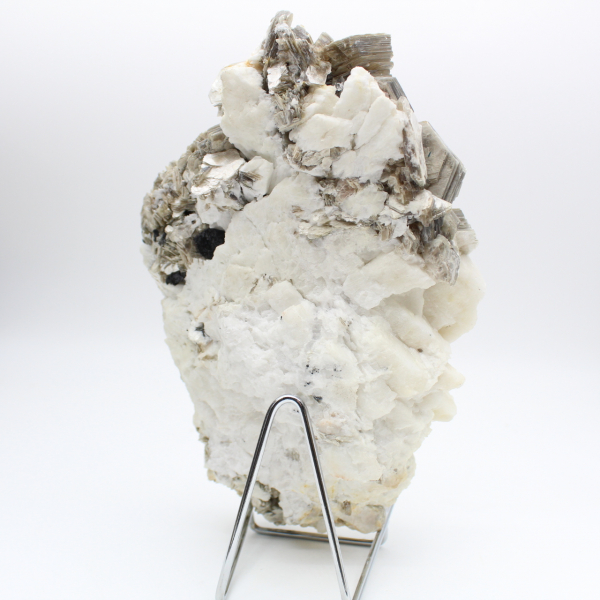 Mica et tourmaline noire sur quartz afghan