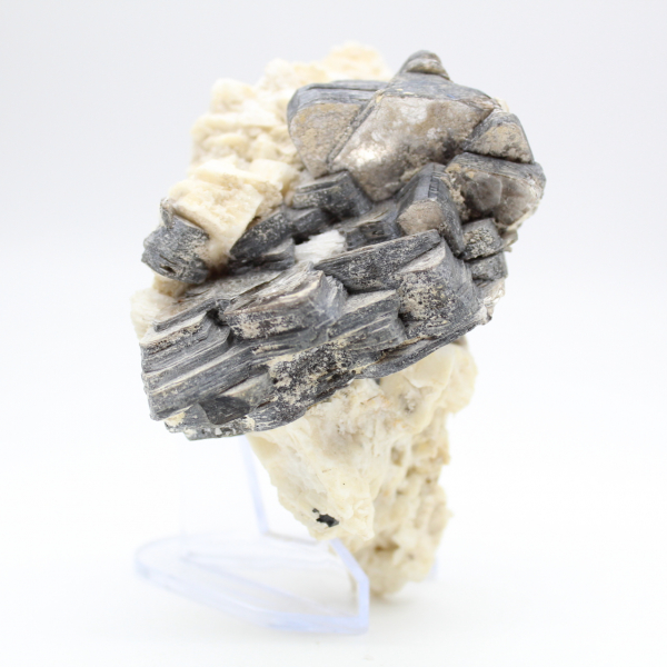 Quartz blanc et mica afghan sur gangue