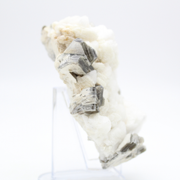 Petit spécimen de mica sur quartz blanc
