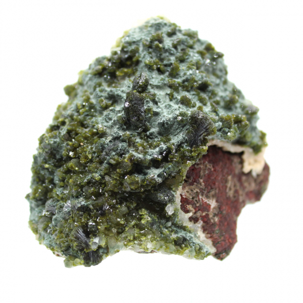 Cristaux d’épidote d’Imilchil sur gangue claire