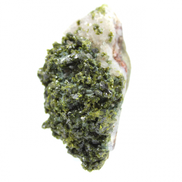 Cristaux d’épidote marocaine sur gangue naturelle