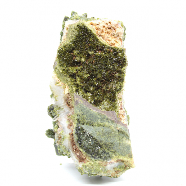 Épidote d’Imilchil sur roche d’origine