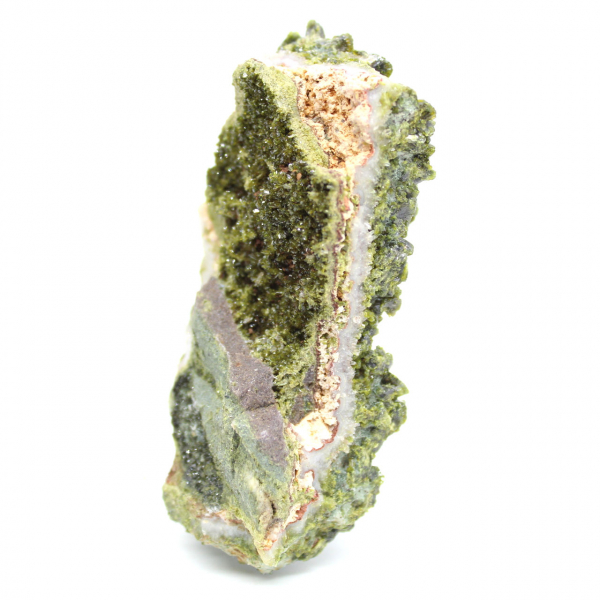 Épidote d’Imilchil sur roche d’origine