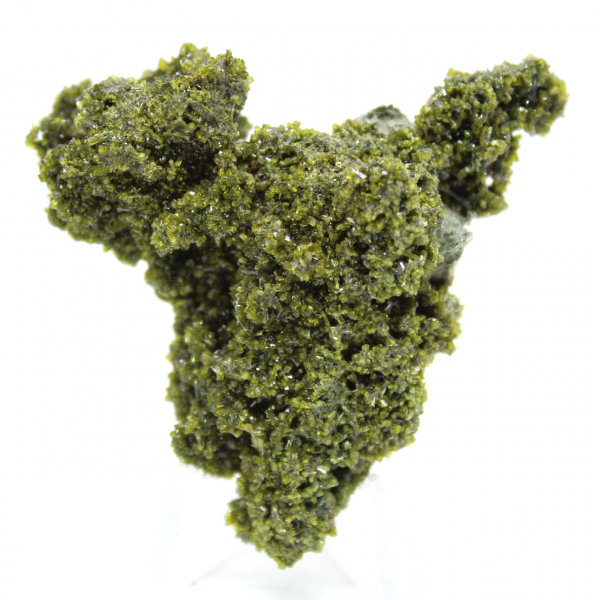 Cristaux d’épidote verte sur gangue du Maroc