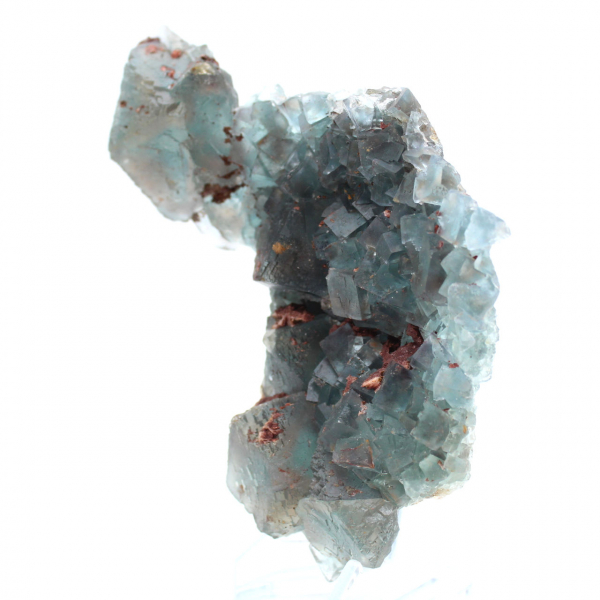 Spécimen brut de Fluorite : Pierre verte du Maroc sur roche