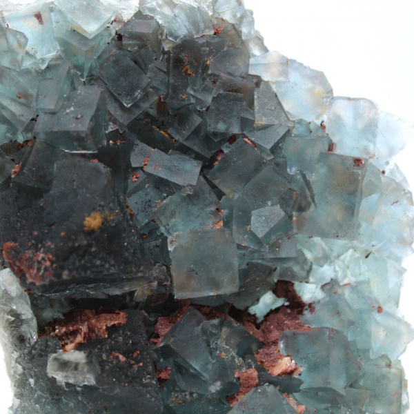 Spécimen brut de Fluorite : Pierre verte du Maroc sur roche