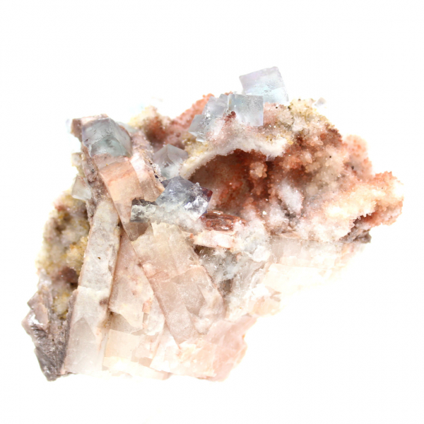 Cristaux de Fluorite brute : Pièce du Maroc sur gangue