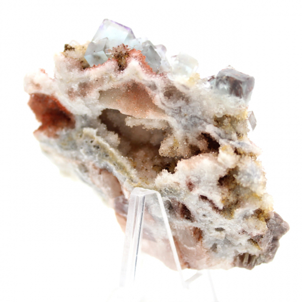 Cristaux de Fluorite brute : Pièce du Maroc sur gangue