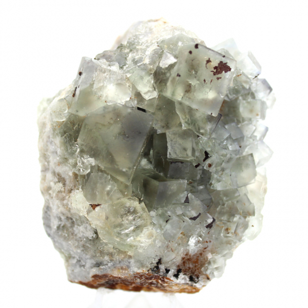 Cristal de roche Fluorite : Spécimen vert pour collection
