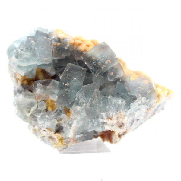 Spécimen de Fluorite sur gangue : Cristaux du Maroc authentiques