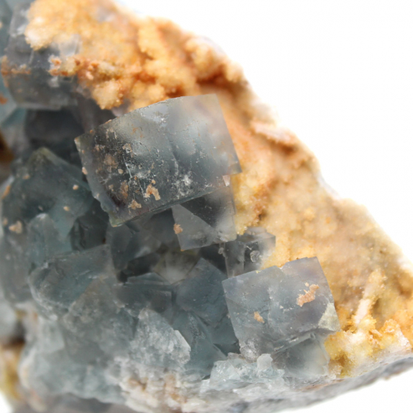 Spécimen de Fluorite sur gangue : Cristaux du Maroc authentiques