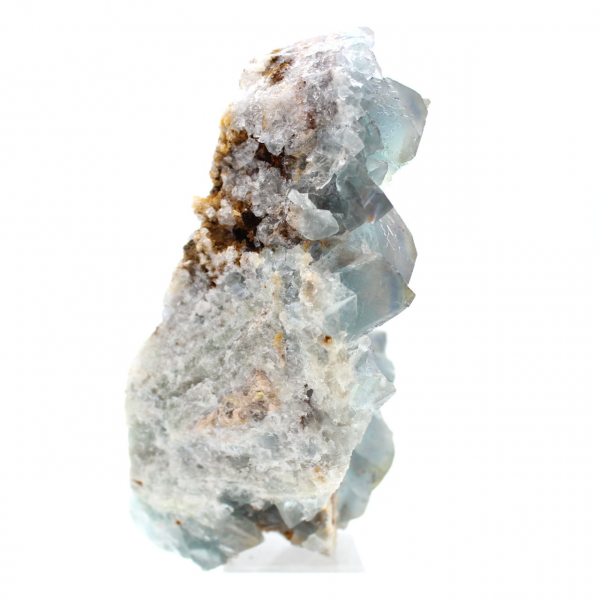 Fluorite naturelle verte : Échantillon sur roche pour collection