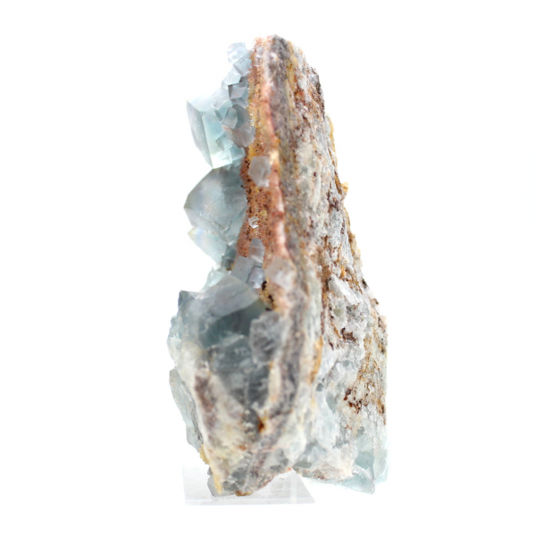 Fluorite naturelle verte : Échantillon sur roche pour collection