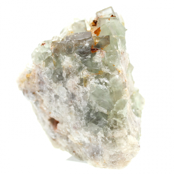 Pierre de Fluorite sur gangue : Spécimen vert pour collection