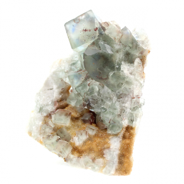 Spécimen géologique Fluorite : Pierre du Maroc avec cristaux