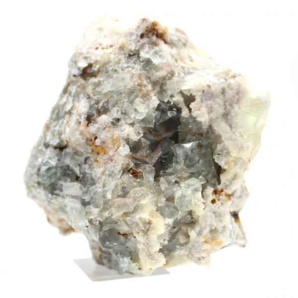 Fluorite brute du Maroc : Gros cristal vert sur roche mère