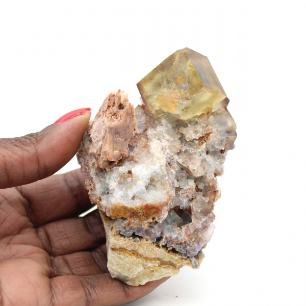 Pierre brute Marocaine Fluorite : Cristaux verts naturels