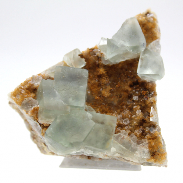 Fluorite verte brute : Cristal sur roche mère Maroc
