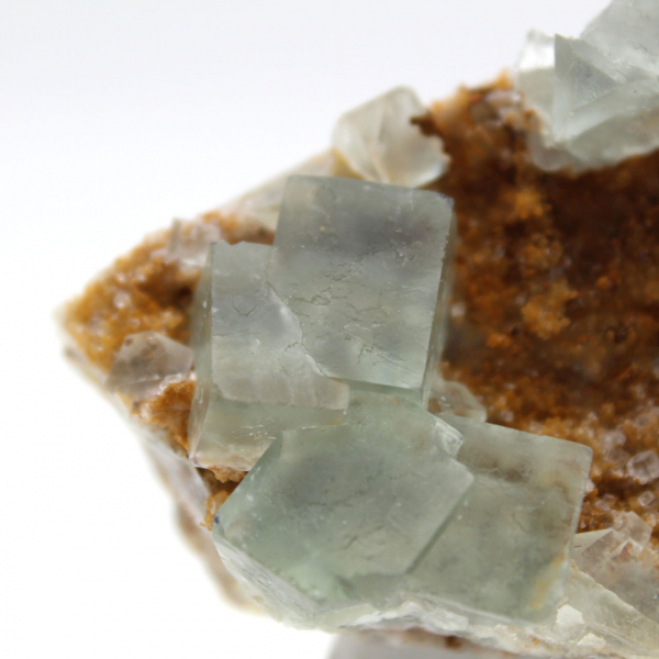 Fluorite verte brute : Cristal sur roche mère Maroc