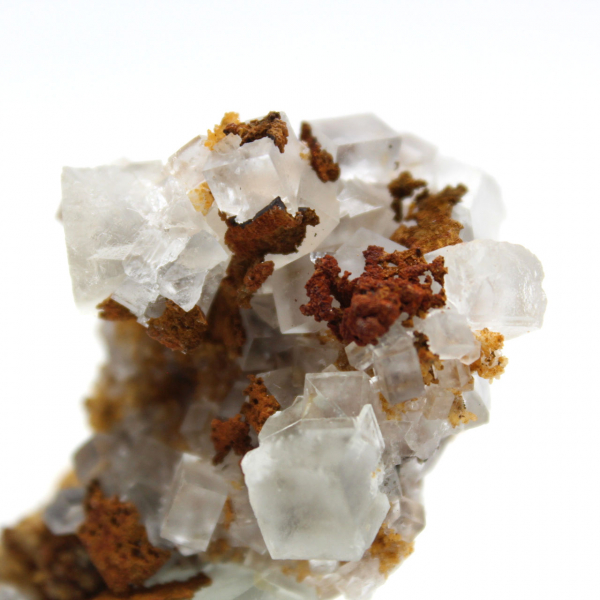 Miniature de Fluorite verte : Cristal du Maroc sur roche