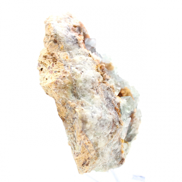 Roche de Fluorite verte : Grand cristal sur sa gangue