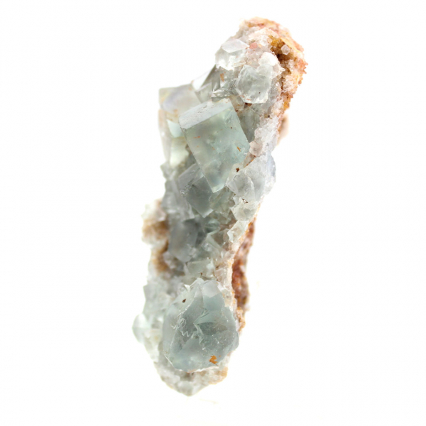 Fluorite verte sur roche : Échantillon brut de minéral