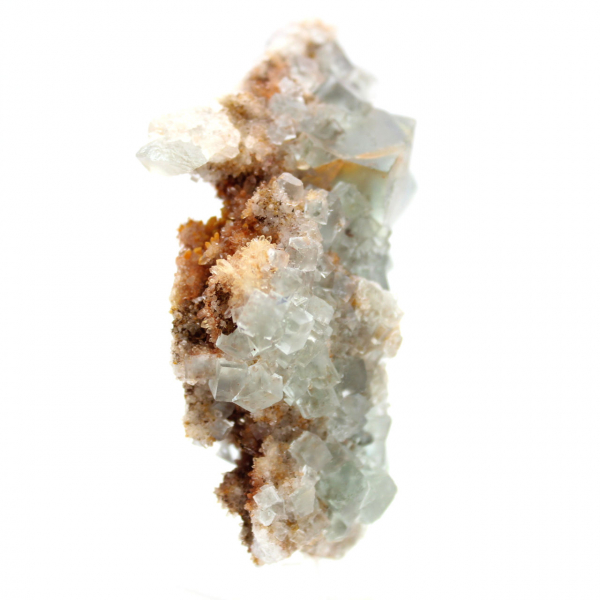 Fluorite verte sur roche : Échantillon brut de minéral