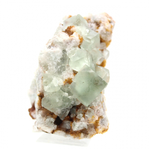 Fluorite verte brute : Petit cristal sur sa gangue Maroc