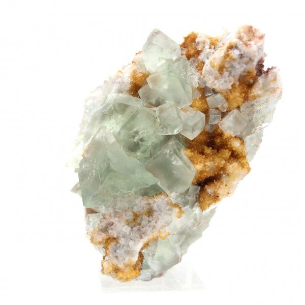 Fluorite verte brute : Petit cristal sur sa gangue Maroc