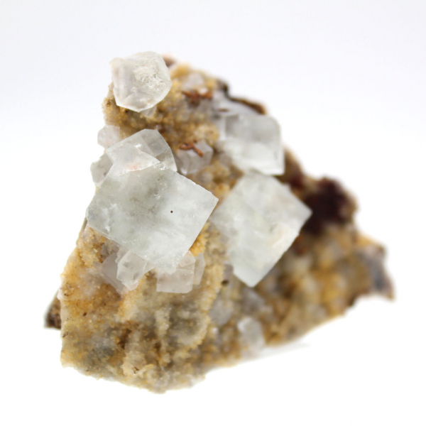 Fluorite verte pour décoration : Petit cristal sur roche