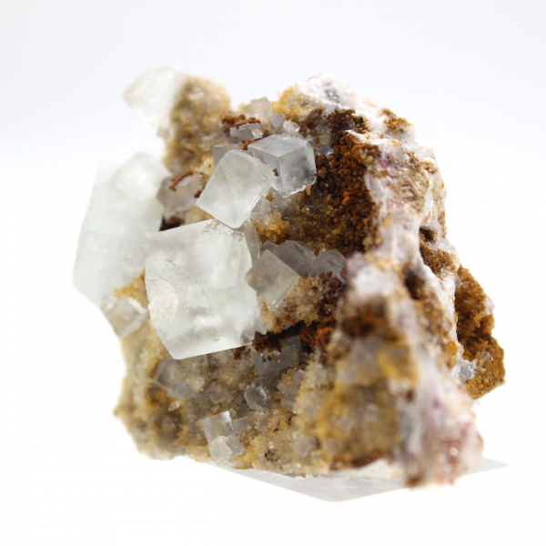 Fluorite verte pour décoration : Petit cristal sur roche