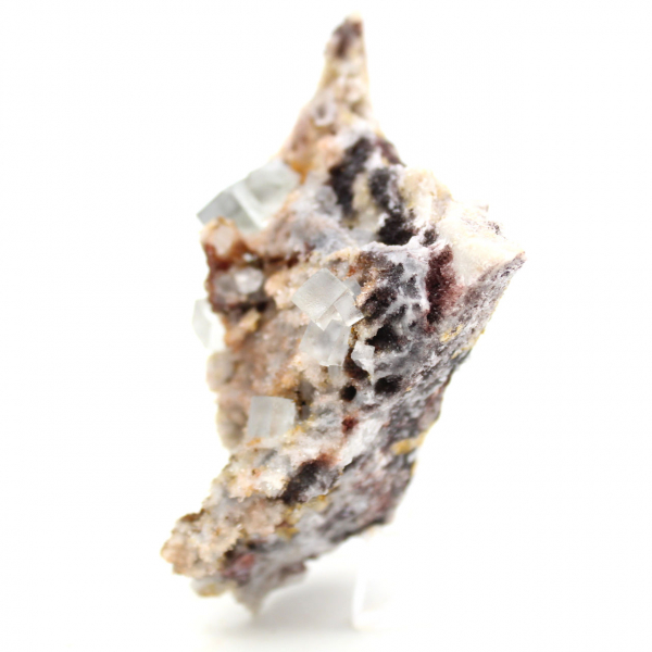 Cristal de Fluorite sur gangue : Minéral vert du Maroc