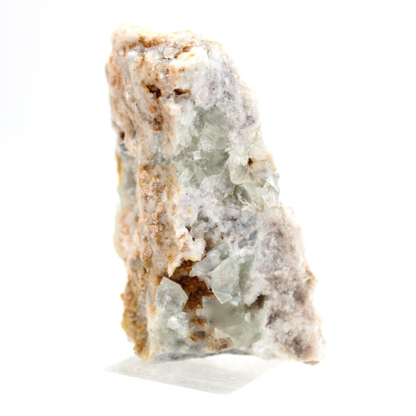 Pierre naturelle Fluorite : Cristaux verts sur gangue Maroc