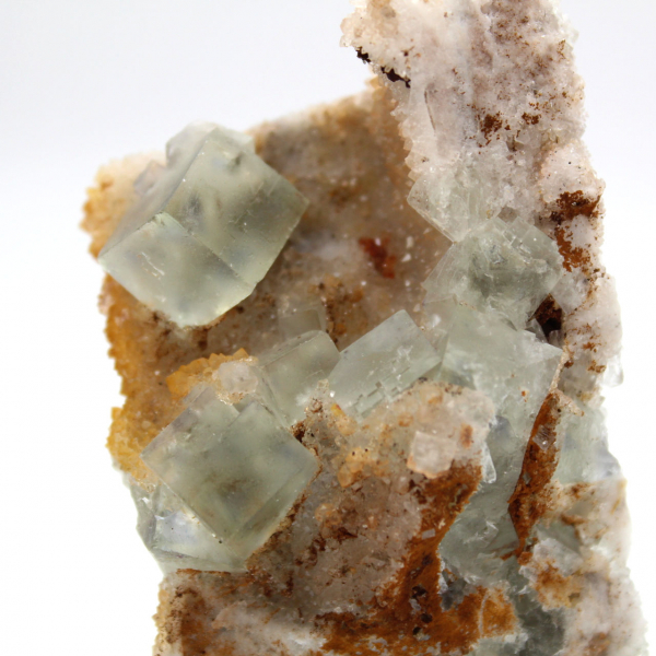Pierre naturelle Fluorite : Cristaux verts sur gangue Maroc