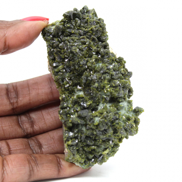 Épidote d’Imilchil sur roche d’origine