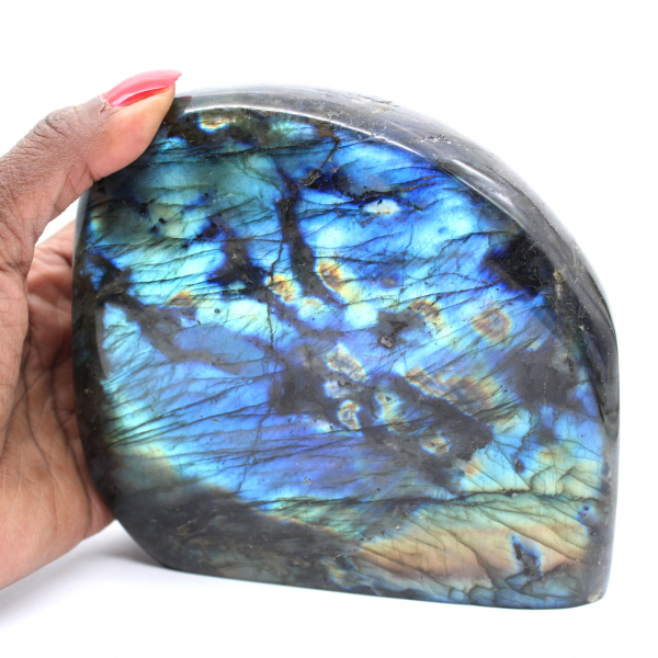 Labradorite Polie Authentique, Pièce d'Ornement Minérale
