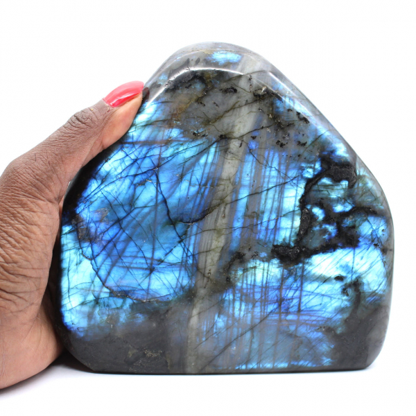 Roche Polie Labradorite de Collection, Origine Madagascar